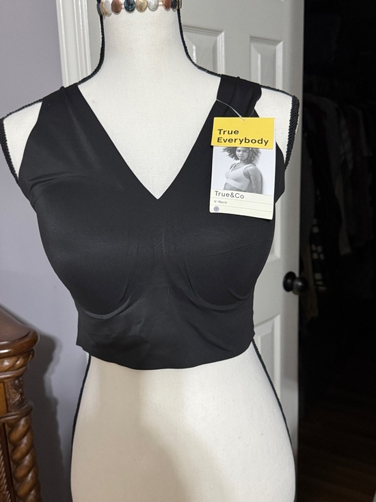 True & Co. Other - True & Co. Black V-Neck Longline Bralette 1X